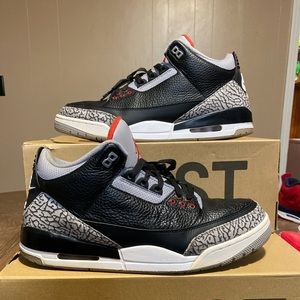 Size 14 Jordan Retro 3 Black Cement